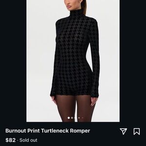 NAKED WARDROBE Black  Turtleneck Romper